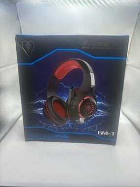 BEEXCELLENT GM-1 USB Gaming Headset NIB Black and Red